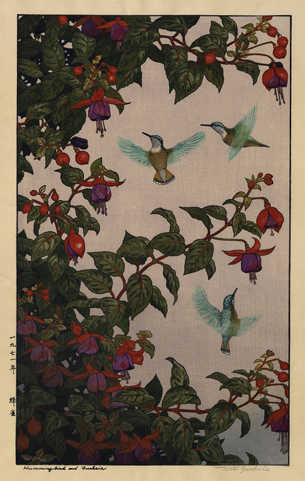 Toshi Yoshida - Hummingbird and Fuchsia - main 