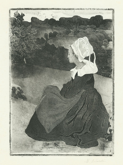 Henri Delavallee - Breton Woman Dressed in Black - main 