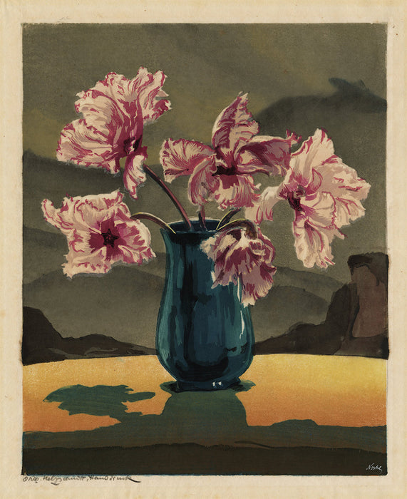 Hugo Noske - Pink and White Ruffled Tulips - main 