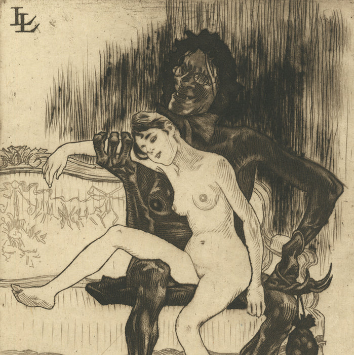 Etching, aquatint and drypoint - by LEGRAND, Louis - titled: Prostitution