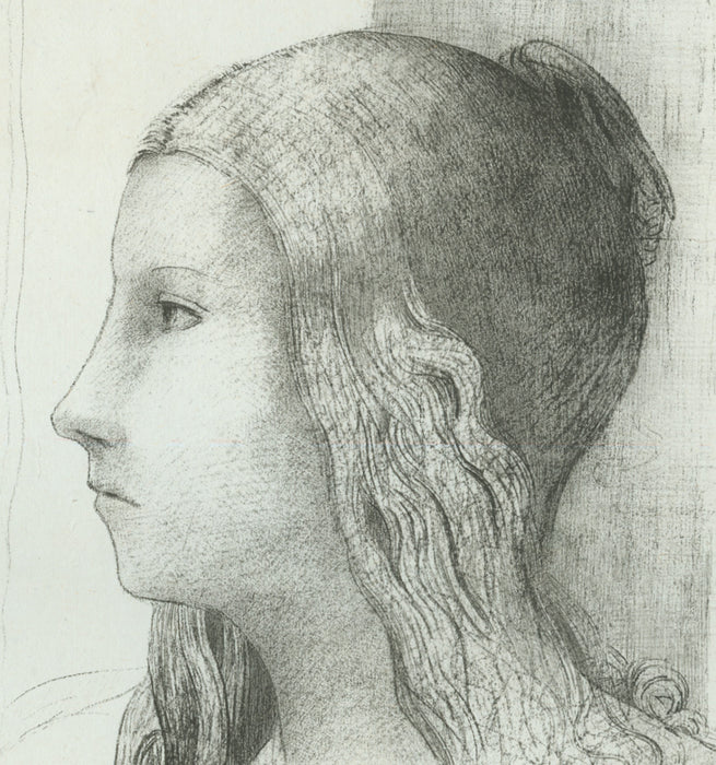 Lithograph - by REDON, Odilon - titled: Brunhilde