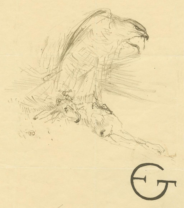 Lithograph - by TOULOUSE-LAUTREC, Henri de - titled: The Sparrowhawk
