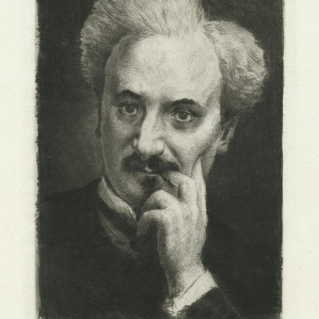Marcellin Desboutin - original etching - portrait of Henri Rochefort - commune