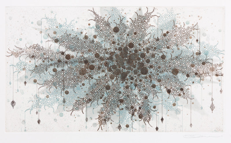 Color etching and aquatint - by TACHIBANA, Seiko - titled: fern-gm-1