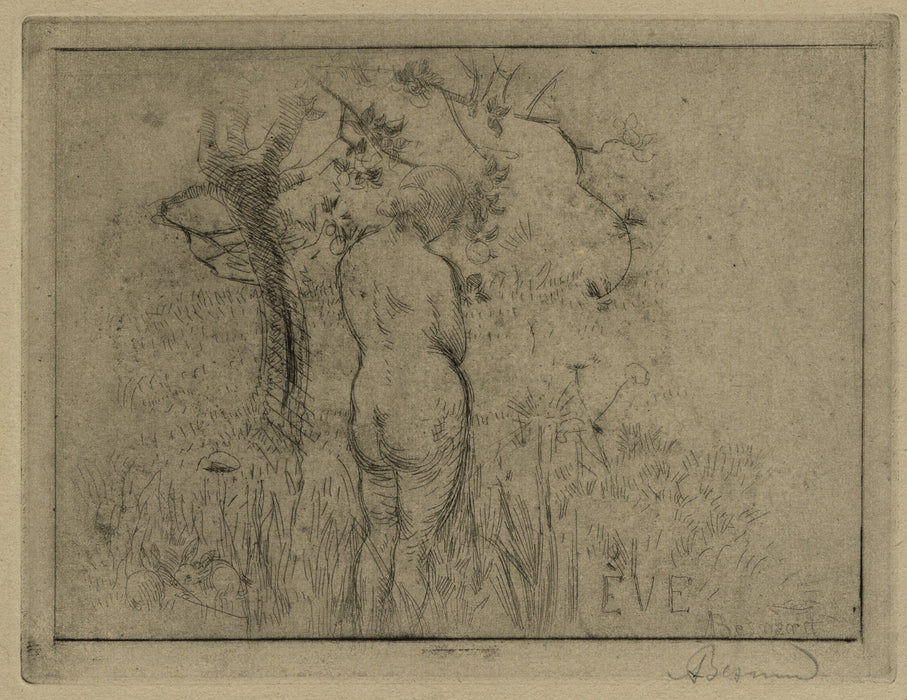 Paul Albert Besnard - Eve de Dos devant le Pommier - main 