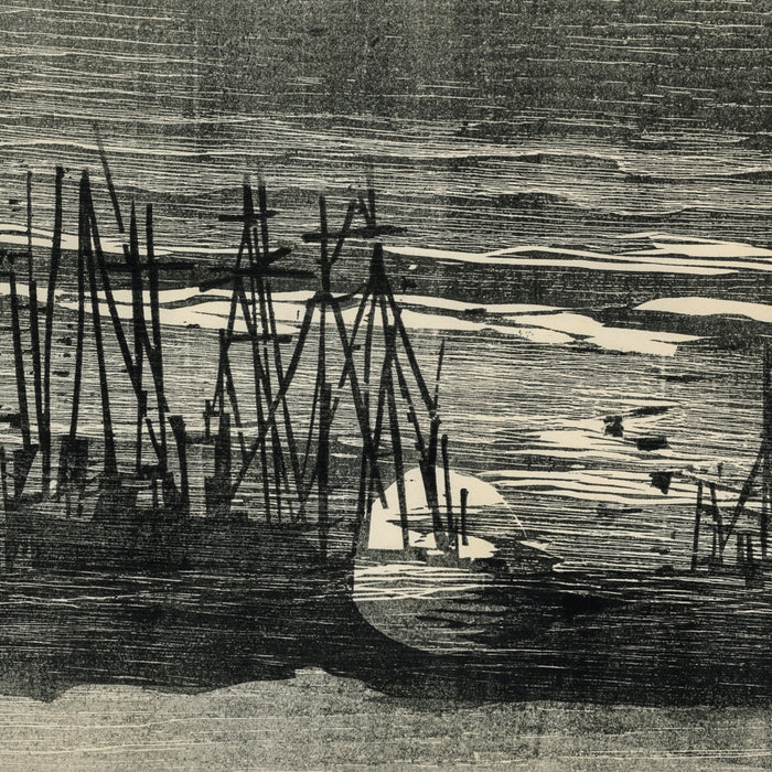 Alec COWAN - The Sea - A Memory - Woodcut - Artist’s proof - detail