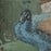 Allen W. Seaby - Peacock - water based mokuhanga woodblock print or woodcut - detail