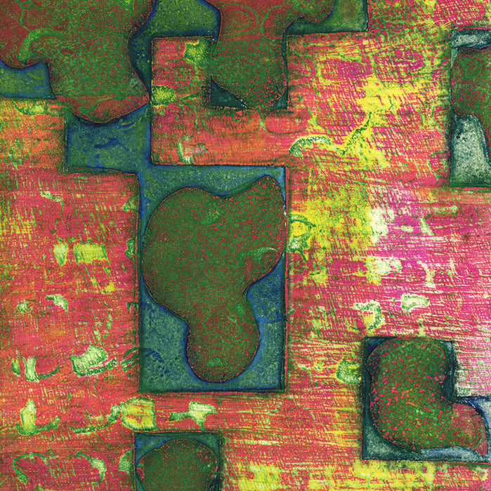 Anju CHAUDHURI - Les Formes Volantes - Simultaneous color printing intaglio - detail