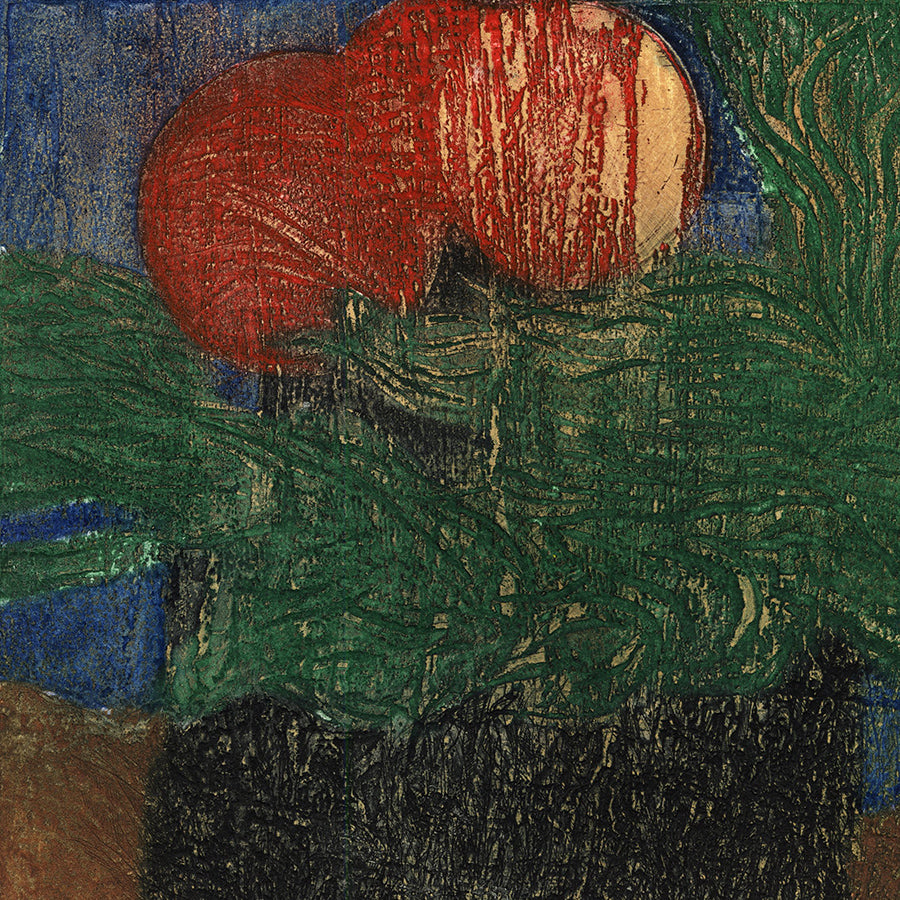 Anju CHAUDHURI - Paysage Sombre - Simultaneous color printing intaglio - detail