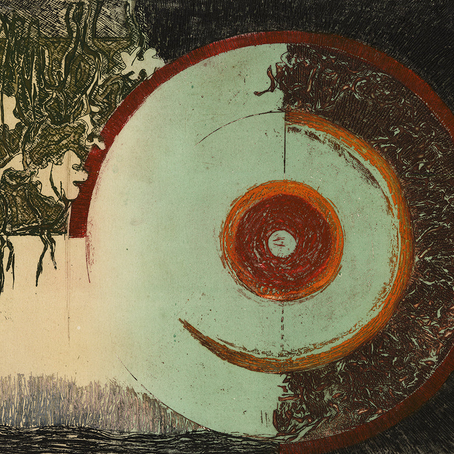 Anju CHAUDHURI - Paysage au Cercle - Printemps - Simultaneous color printing intaglio - detail