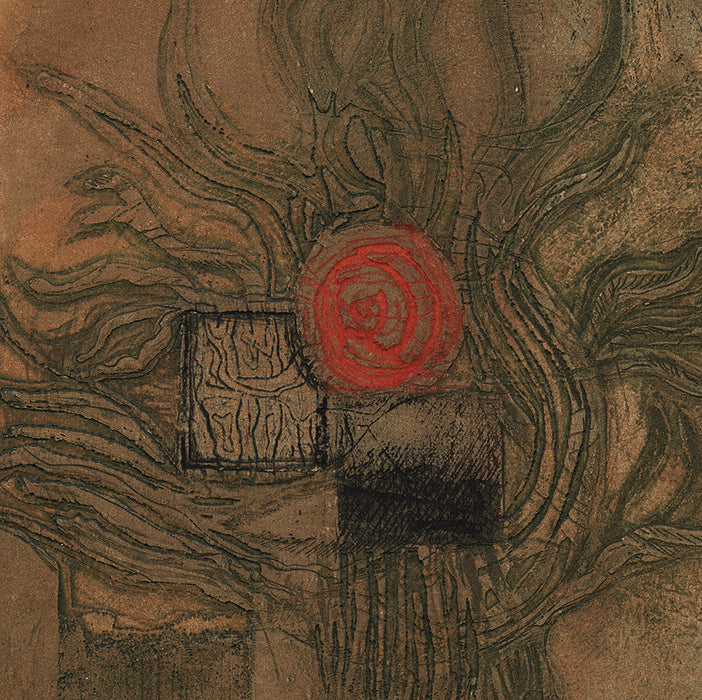 Anju CHAUDHURI - Le Vent Souffle - Simultaneous color printing intaglio - detail