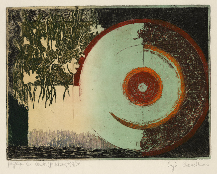 Anju Chaudhuri - Paysage au Cercle (Printemps) - main 