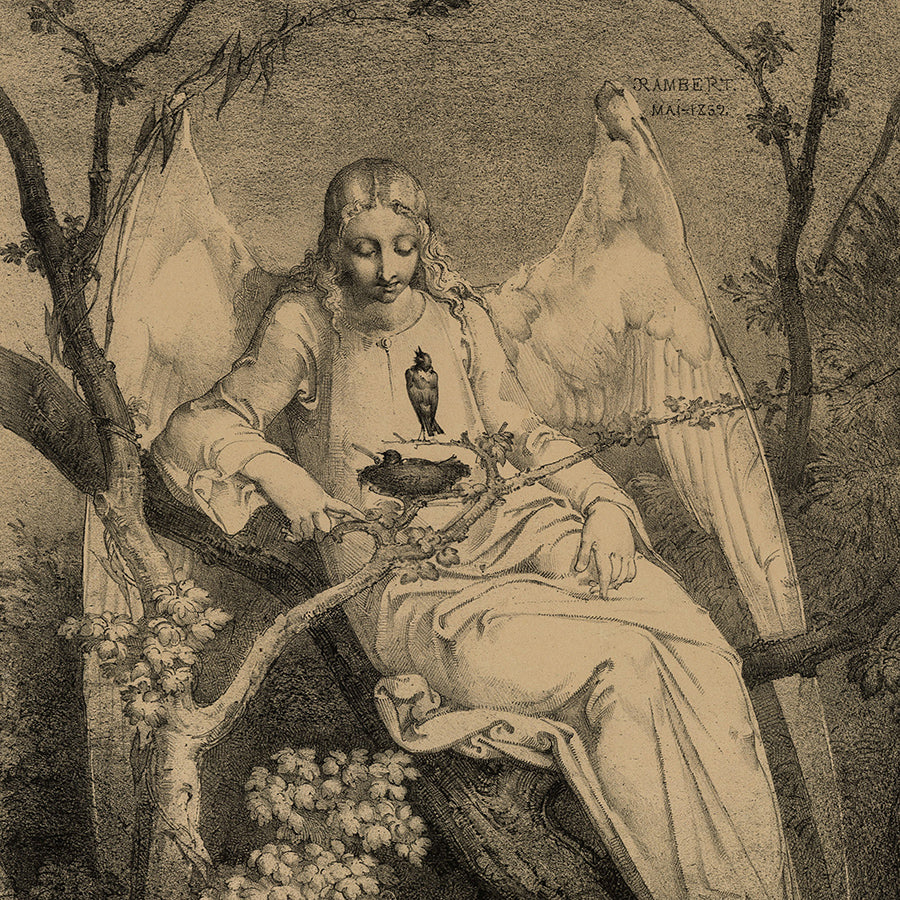 Charles-Désiré RAMBERT - Une Prière à Dieu - A Prayer to God - Lithograph - 1852 detail