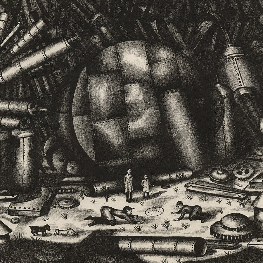 Charles F. RAMUS - Scrap for War - Lithograph - 1939 - detail