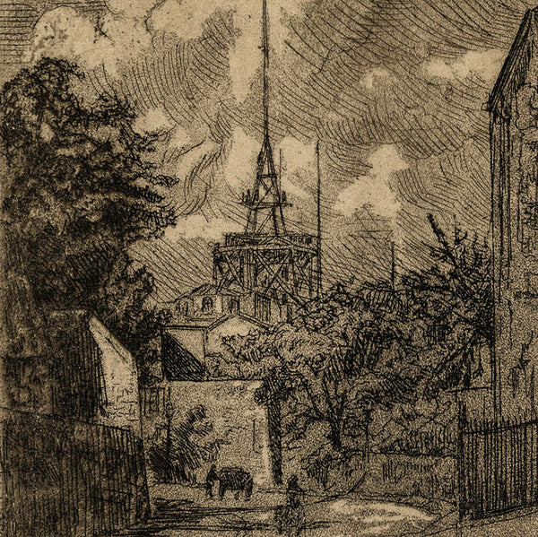 Charles MAURIN - Street in Montmartre - Etching and aquatint