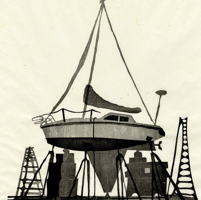 Charles SPITZACK - Amazing Grace - Color woodcut - 2025 detail