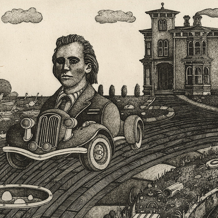 Dennis Corrigan - Brahms Amusing Himself - Etching and aquatint - 1983 - detail