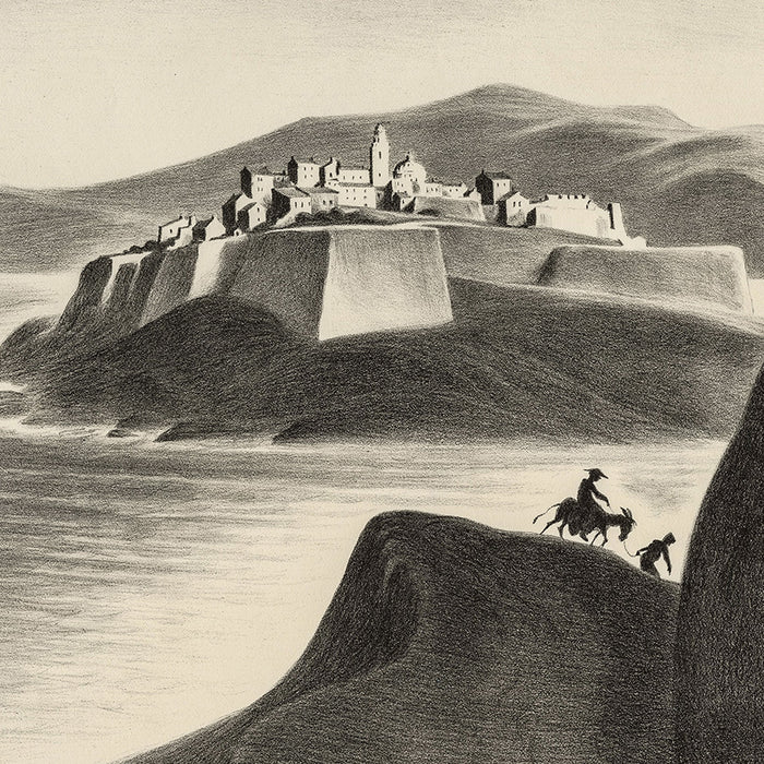 Lithograph - by HOOVER, Ellison - titled: Calvi, Corsica