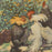 Emil POTTNER - Hanenkampf - Cock Fight - Color woodcut  detail