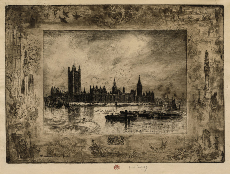 Felix Buhot - Westminster Palace - main 