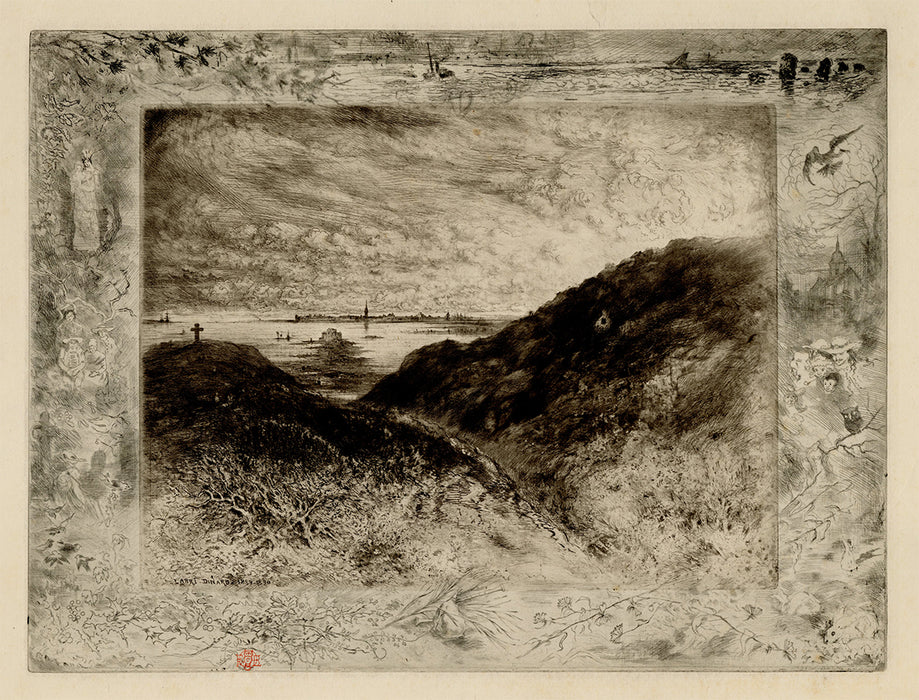 Felix Buhot - La Falaise - Baie de Saint-Malo - main 