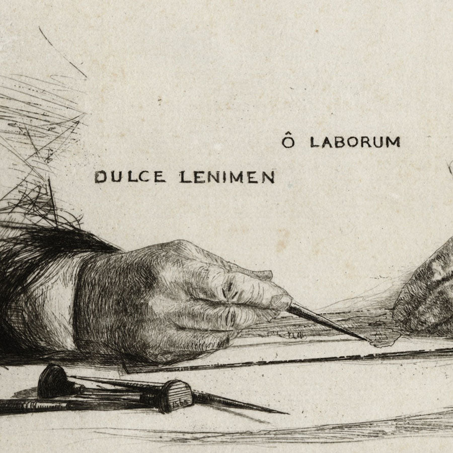 Francis Seymour HADEN - Oh Labors Sweet Gentleness - O Laborum Dulce Lenimen - Etching - drypoint - 1865 - detail