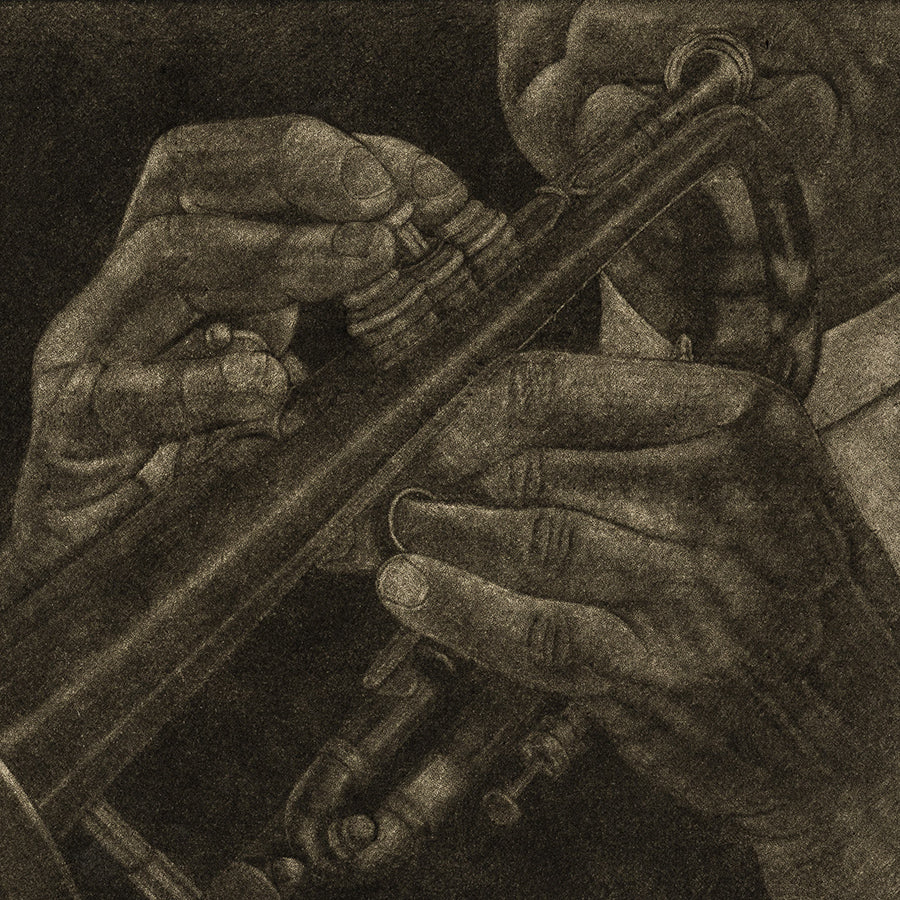 Guy Livingston Wooley - Blare - Mezzotint - 1959 - detail