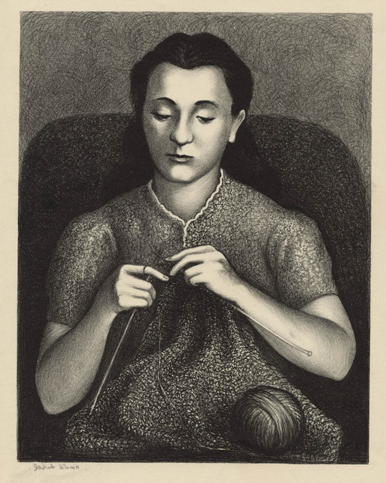 Harold Anchel - Woman Knitting - main 