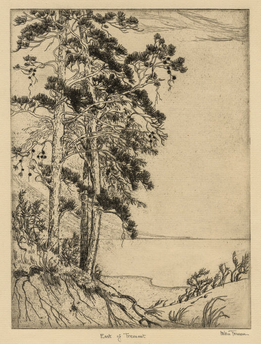 Helen Forman - In Duneland and East of Tremont - a pair of Etching  2