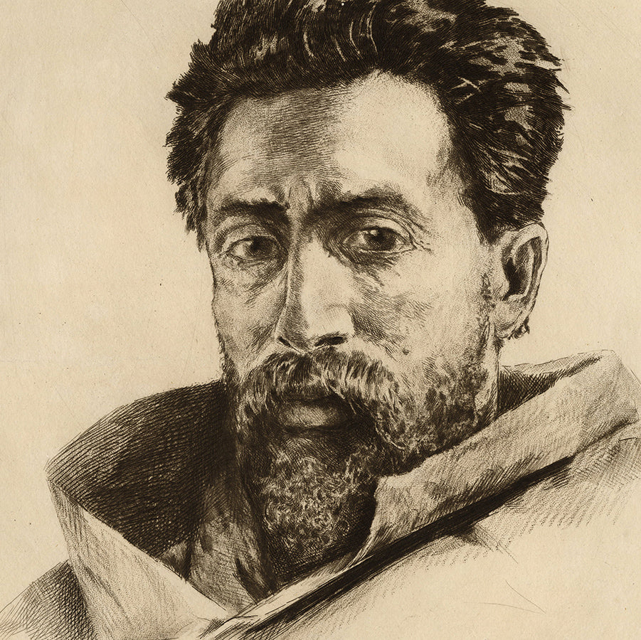 Henri GUÉRARD - A Striker - Un Gréviste - Etching, roulette, drypoint - detail