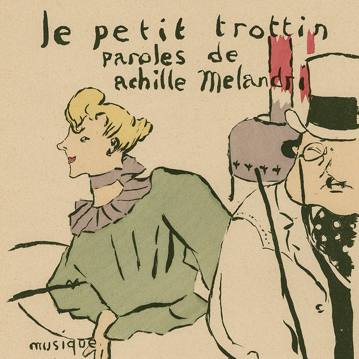 Henri de TOULOUSE-LAUTREC - Le Petit Trottin - The Small Errand-Girl - Lithograph and pochoir - detail