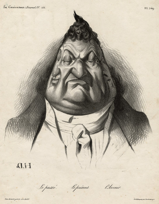 Honore Daumier - Le Passé, Le Présent, L'Avenir (Louis Philippe) - main 