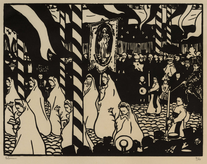 Jean-Emile Laboureur - La Procession - main 