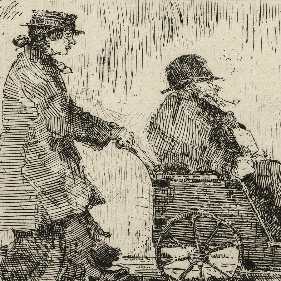Jean-Emile LABOUREUR - La Procession - Woodcut - 1899