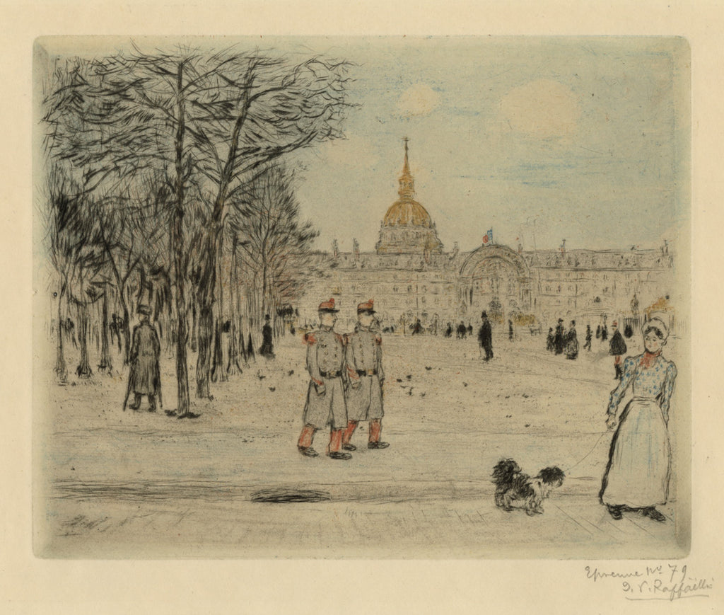 Jean-Francois RAFFAELLI - Les Invalides - Color drypoint - 1894 ...