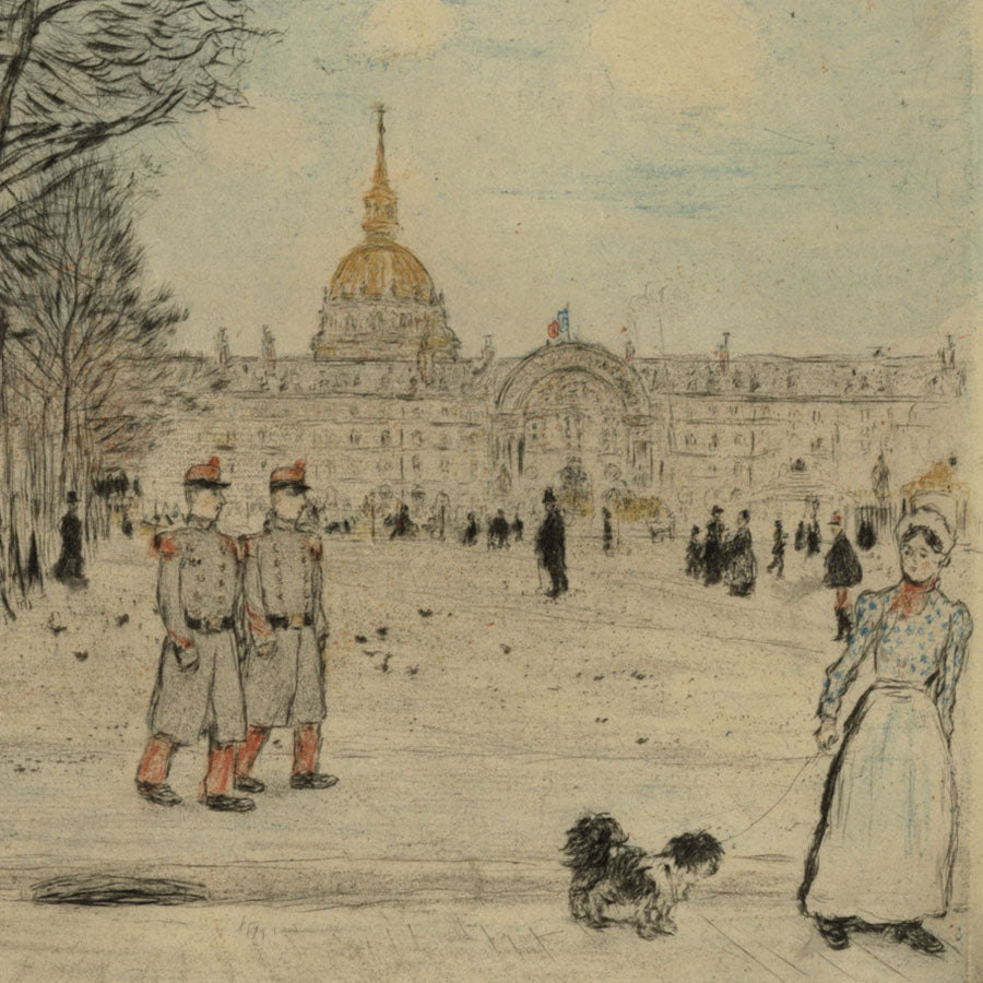 Jean-Francois RAFFAELLI - Les Invalides - Color drypoint - 1894 ...