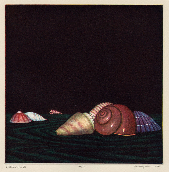 Color mezzotint - by VEGTER, Joop - titled: Shelland Islands
