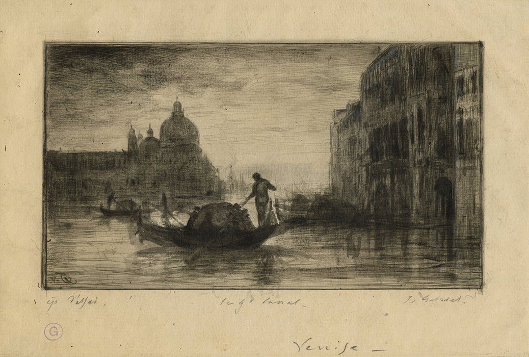 Joseph-Marie-Justin Gabriel - Le Grand Canal, Venise - main 