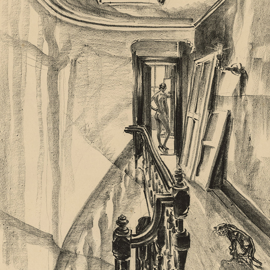 Joseph Golinkin - Top Floor Rear - Lithograph - 1928 - detail