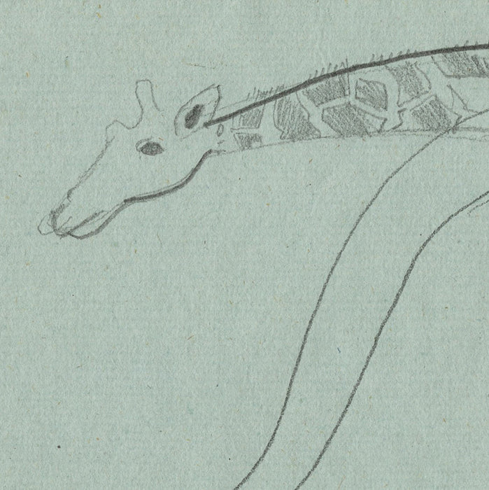 Joseph HECHT - Giraffe - Pencil drawing - 1929 - detail