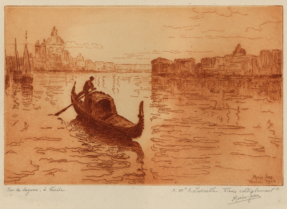 Born Jean Alexis MORIN Morin-jean - Sur la Lagune à Venise - main 