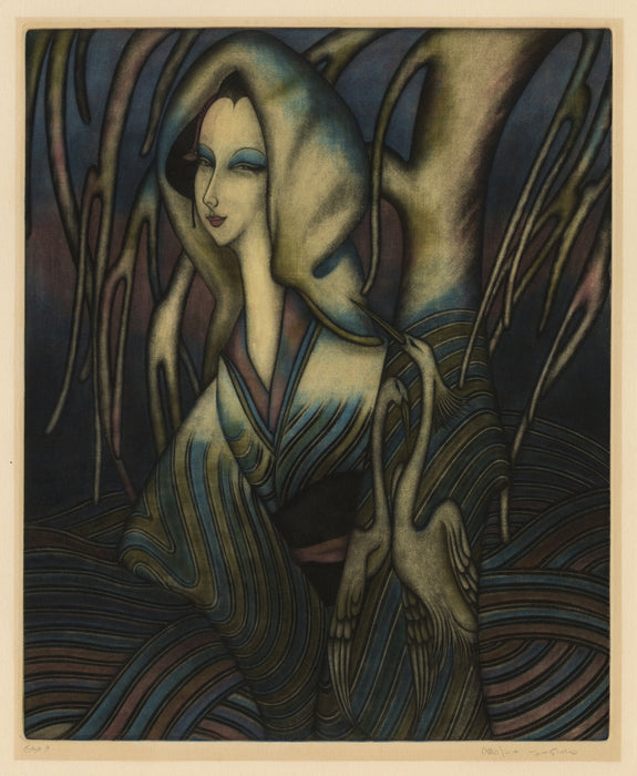 Masao Yoshida - Forest Geisha with the Egret Kimono - main 