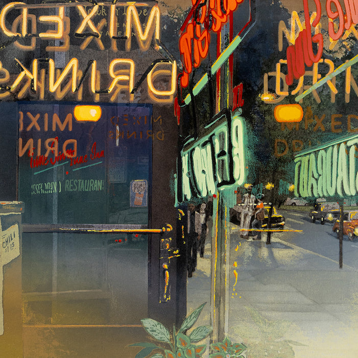 Nancy McIntyre - The Tune Inn - color screenprint - detail