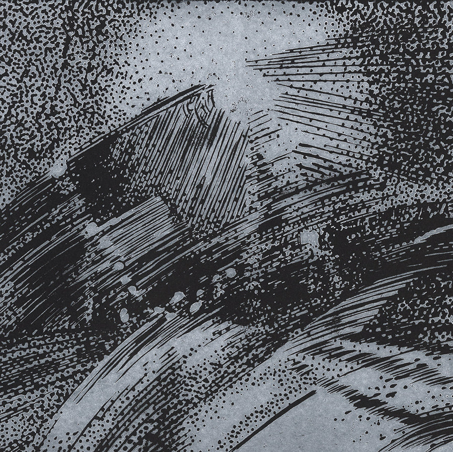 Olesya DZHURAEVA - By roads of another winter - Linocut - 2023 - detail