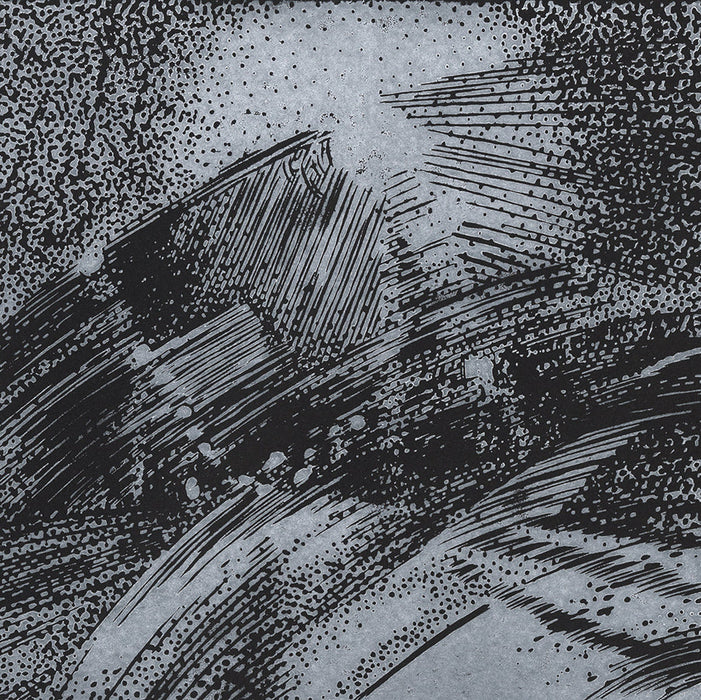 Olesya DZHURAEVA - By roads of another winter - Linocut - 2023 - detail