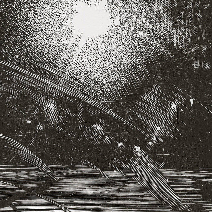 Olesya DZHURAEVA - The Light of Dark Roads - Linocut - detail