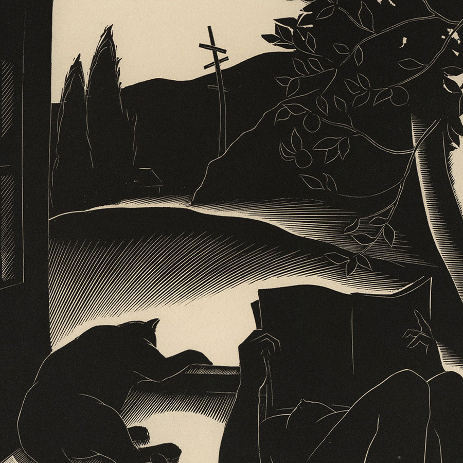 Paul LANDACRE - Sultry Day - Wood engraving - 1935-37 - detail