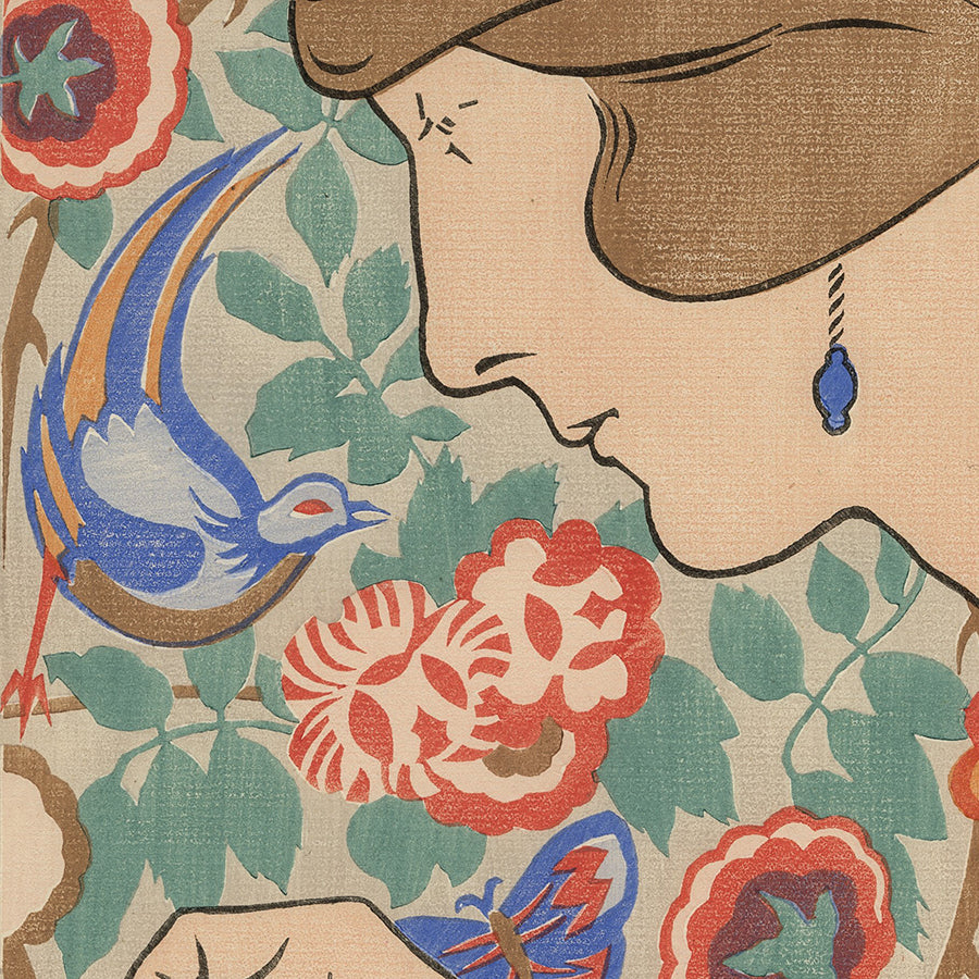 Philip Gregory NEEDELL - Embroidery - Color woodcut - graceful 