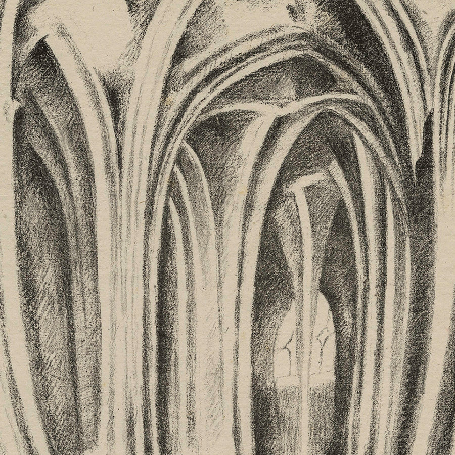 Robert DELAUNAY - Saint-Séverin - Lithograph on laid chine paper - 1926 - detail