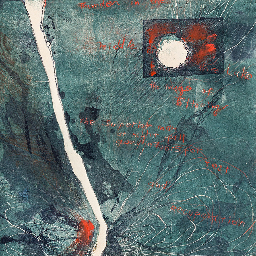 SHIMADA Yoshiko - Thunder in the Lake - Color intaglio - 1981